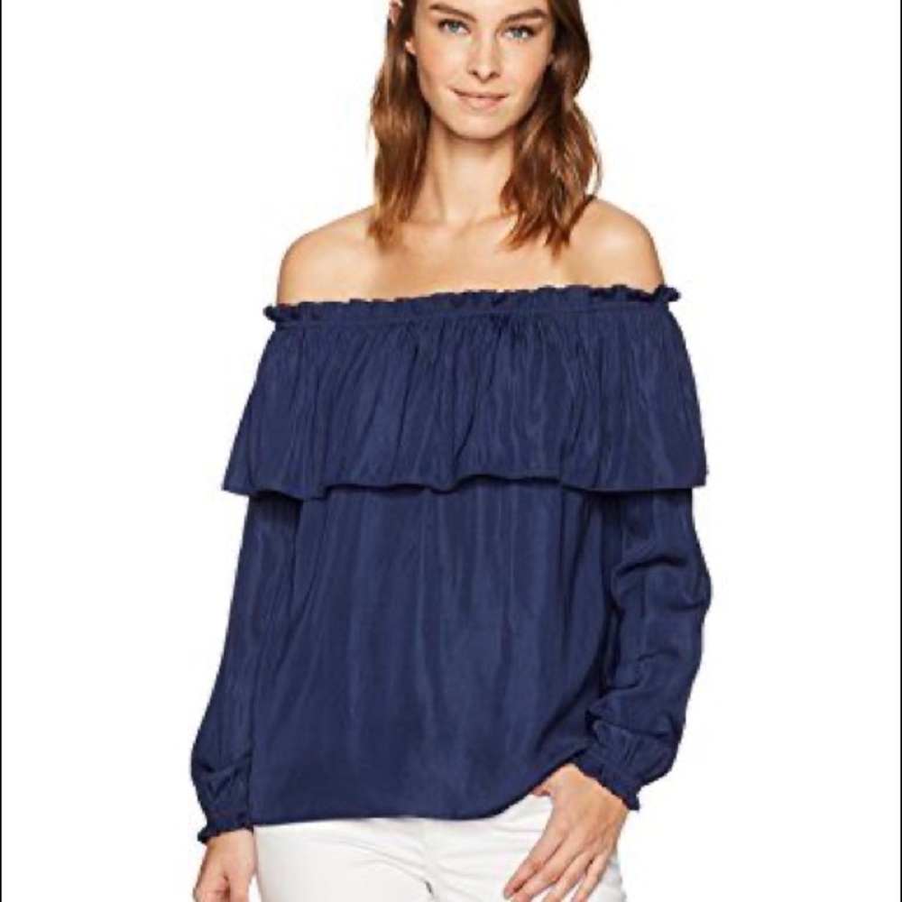 Lilly Pulitzer DEE Strapless Off Shoulder Navy XS